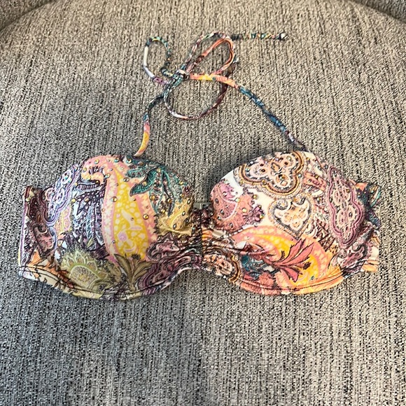 Victoria’s Secret Paisley Bandeau Swim Top (w/ crystals!) - Picture 1 of 1